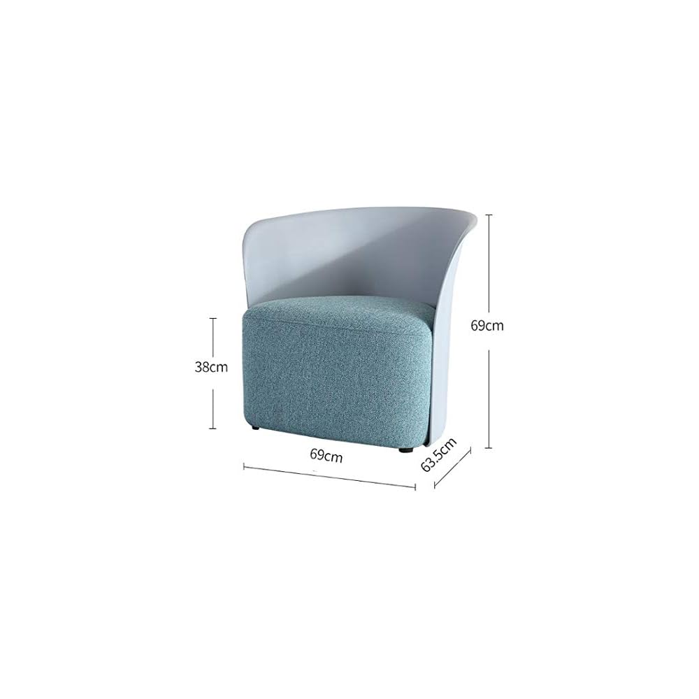 Sofa Chair Living Room Guest Reception Single Simple Fabric Office Negotiation Reception Chair(C)