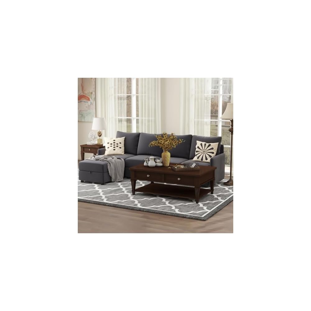 COMHOMA Convertible Sectional Sofa Couch Free Combination L/U Shaped Sofa with High Density Memory Foam Modular Oversized Cloud Couch for Living Room, Apartment and Small Space 5 Seaters