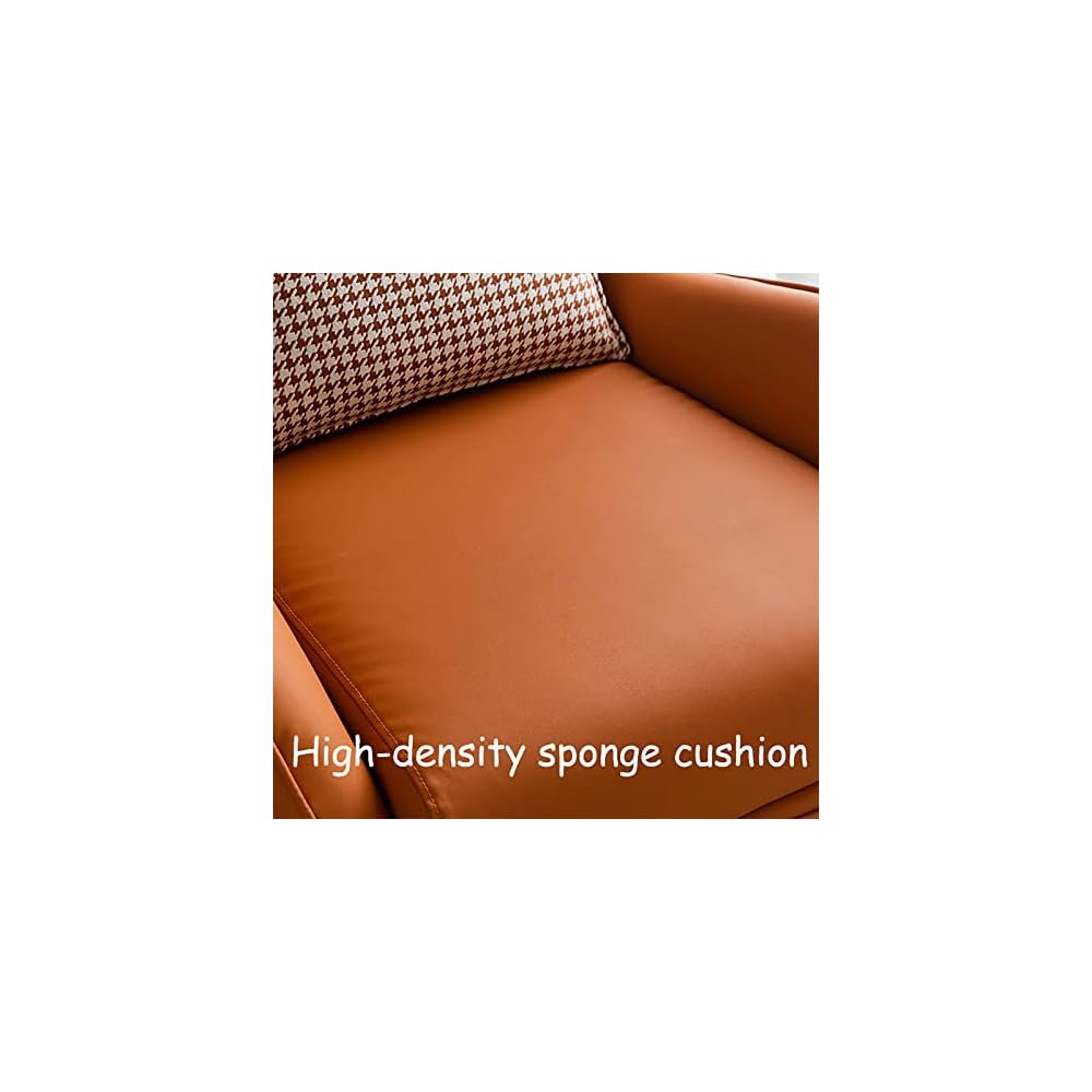 Accent Chair Contemporary Lounge Sofa Chair Living Room Chair High Back Extra-Thick Upholstered Chair with Armrests Microfiber Leather (Blue)