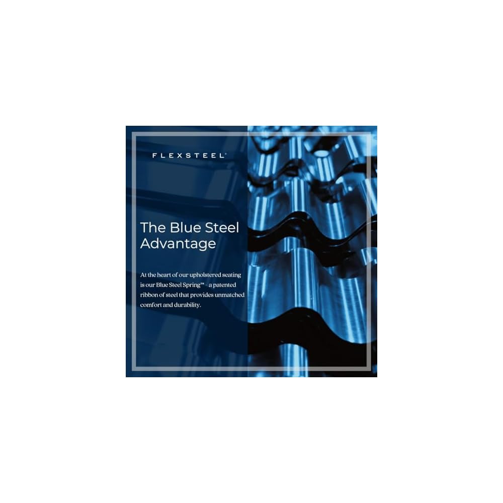 Flexsteel Parchment Leather Power Reclining Loveseat with Console & Power Headrests