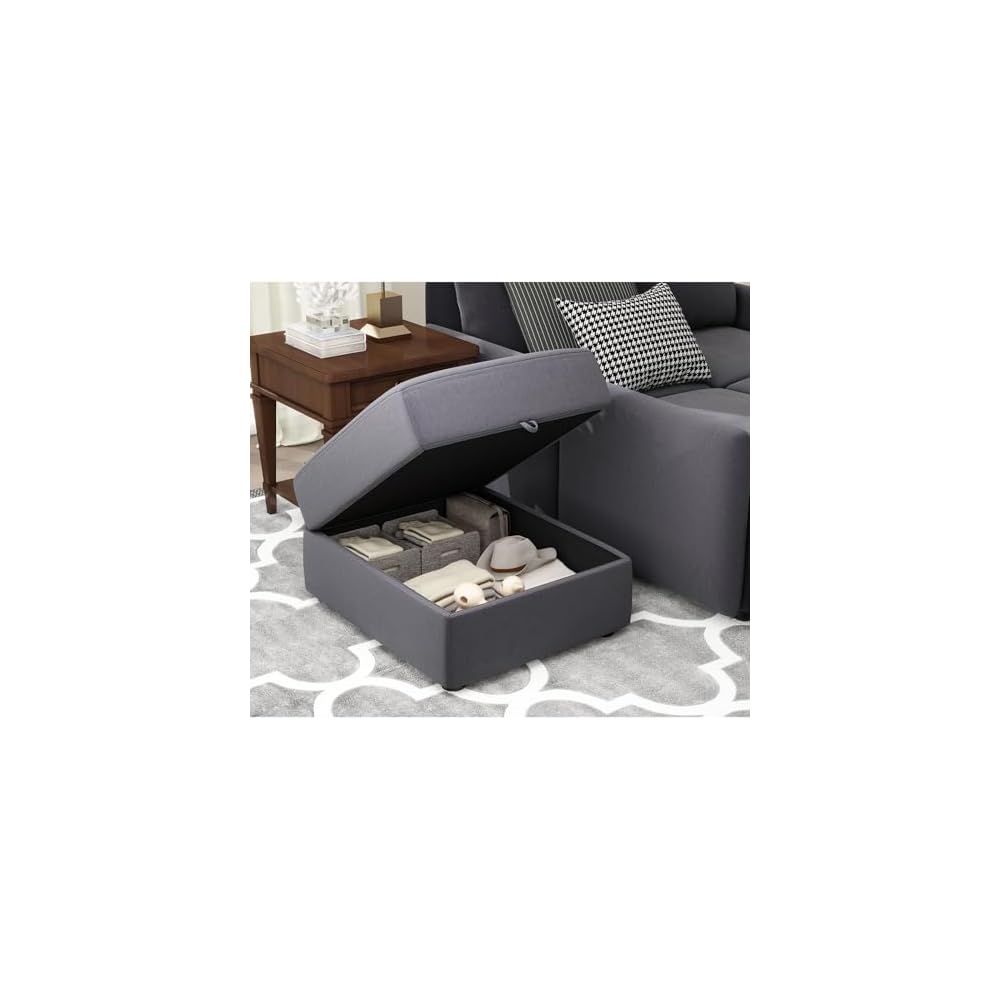 COMHOMA Convertible Sectional Sofa Couch Free Combination L/U Shaped Sofa with High Density Memory Foam Modular Oversized Cloud Couch for Living Room, Apartment and Small Space 5 Seaters