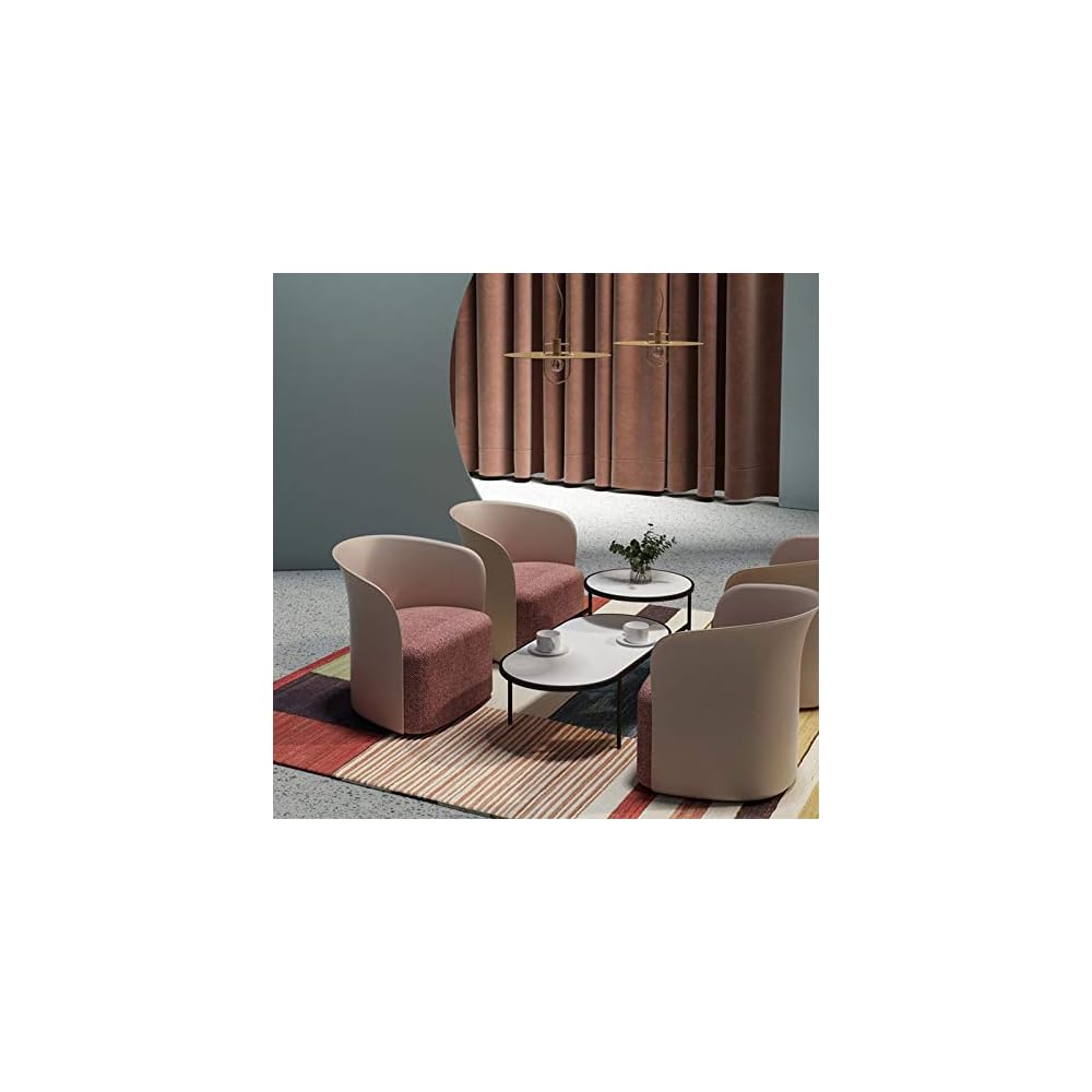 Sofa Chair Living Room Guest Reception Single Simple Fabric Office Negotiation Reception Chair(C)