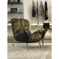 Modern Zebra Pattern Accent Chair, Luxury Upholstered Lounge Armchair for Living Room, Bedroom, Reading Nook and Contemporary Interiors (Multi-Color 3)