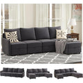 COMHOMA Convertible Sectional Sofa Couch Free Combination L/U Shaped Sofa with High Density Memory Foam Modular Oversized Cloud Couch for Living Room, Apartment and Small Space 5 Seaters