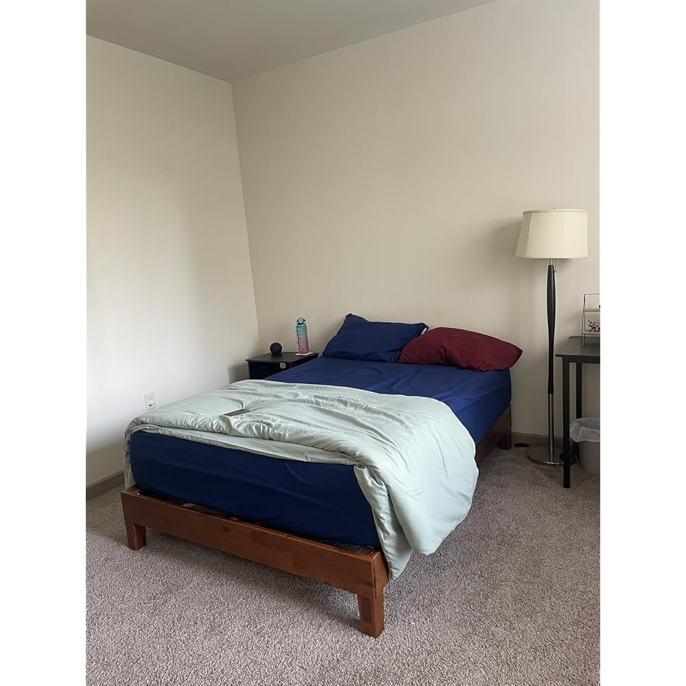 Zinus Alexis Deluxe Wood Platform Bed Frame, Solid Wood Foundation, No Box Spring Needed, Wood Slat Support, Easy Assembly, Rustic Pine, King