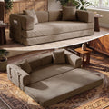 79.5" Convertible Floor Sofa Bed, 5-In-1 Corduroy Futon Couch, No Assembly